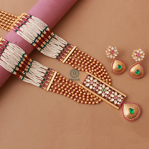 Yukti Multi Layered Antique Necklace Set