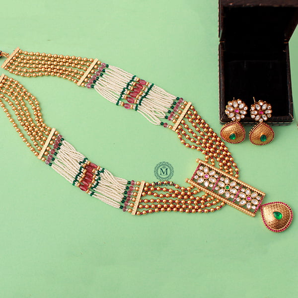 Yukti Multi Layered Antique Necklace Set