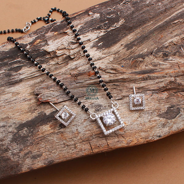 Ziva 925 Silver Designer Mangalsutra Set