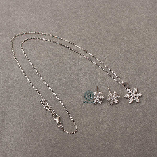 Miley 925 Pure Silver Designer Pendant Set