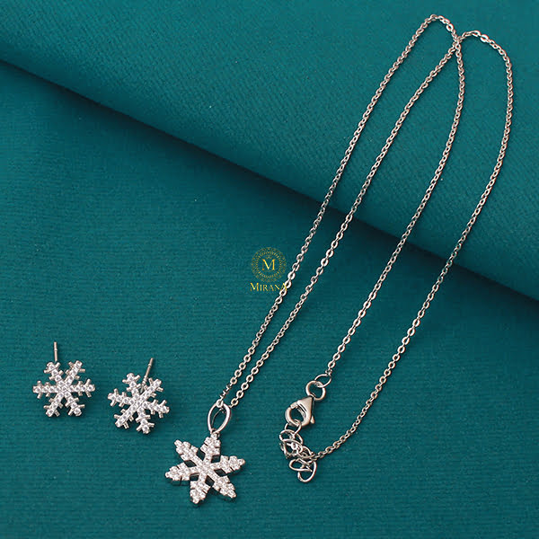 Miley 925 Pure Silver Designer Pendant Set