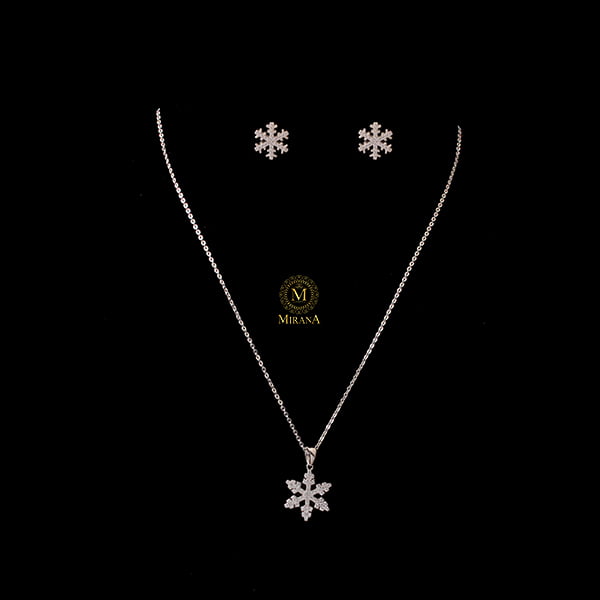Miley 925 Pure Silver Designer Pendant Set
