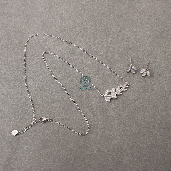 Nanie 925 Pure Silver Designer Pendant Set