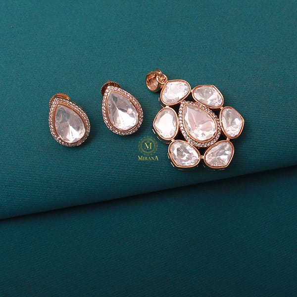Gauri Moissanite Designer Pendant Set