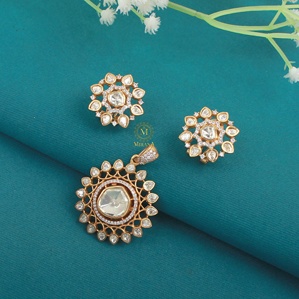 Kashvi Moissanite Designer Pendant Set