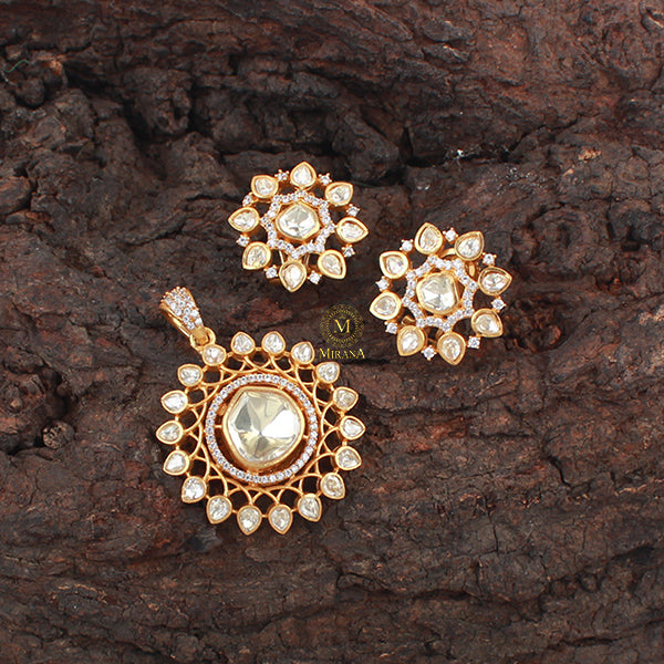 Kashvi Moissanite Designer Pendant Set