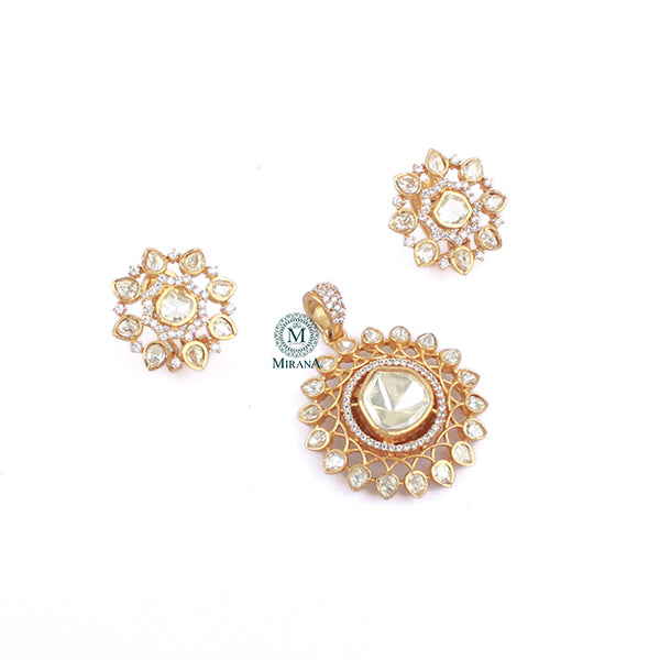 Kashvi Moissanite Designer Pendant Set