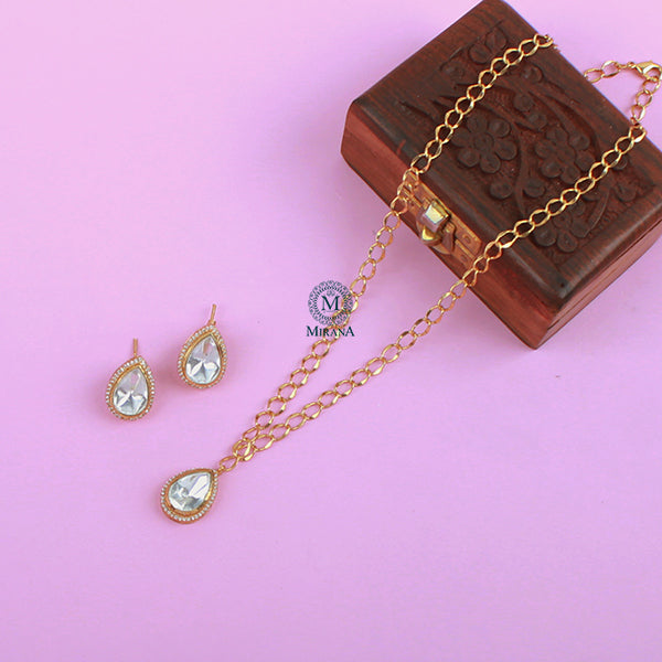 Moni Polki Designer Pendant Set