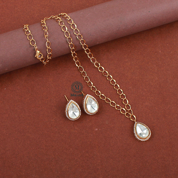 Moni Polki Designer Pendant Set