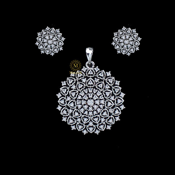 Nora CZ Designer Pendant Set