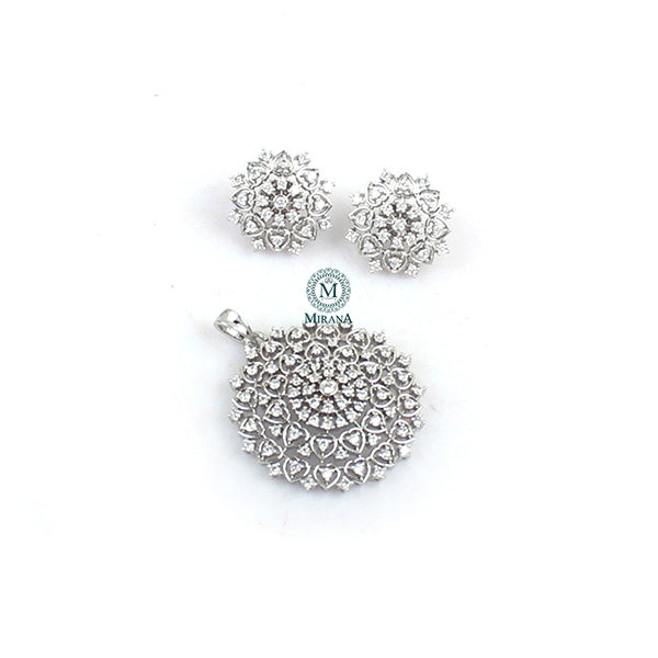 Nora CZ Designer Pendant Set