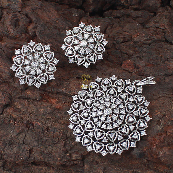 Nora CZ Designer Pendant Set