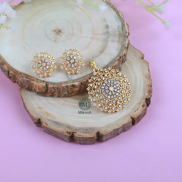 Nora CZ Designer Pendant Set