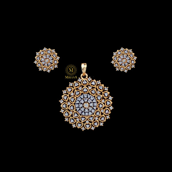 Nora CZ Designer Pendant Set