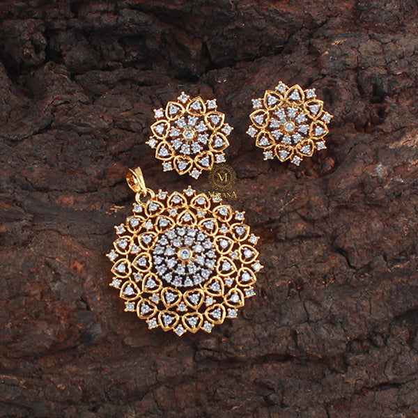 Nora CZ Designer Pendant Set