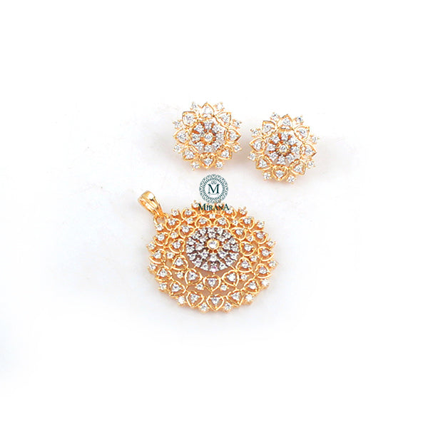 Nora CZ Designer Pendant Set