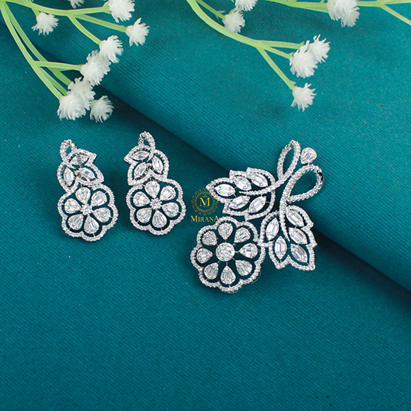 Lucia CZ Designer Pendant Set