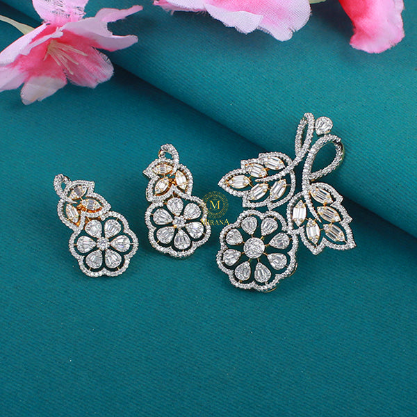 Lucia CZ Designer Pendant Set