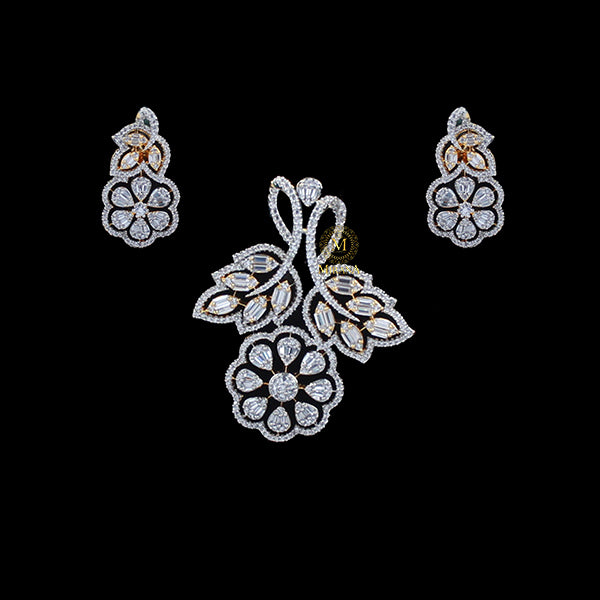 Lucia CZ Designer Pendant Set