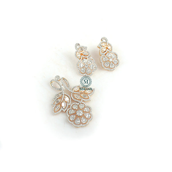 Lucia CZ Designer Pendant Set