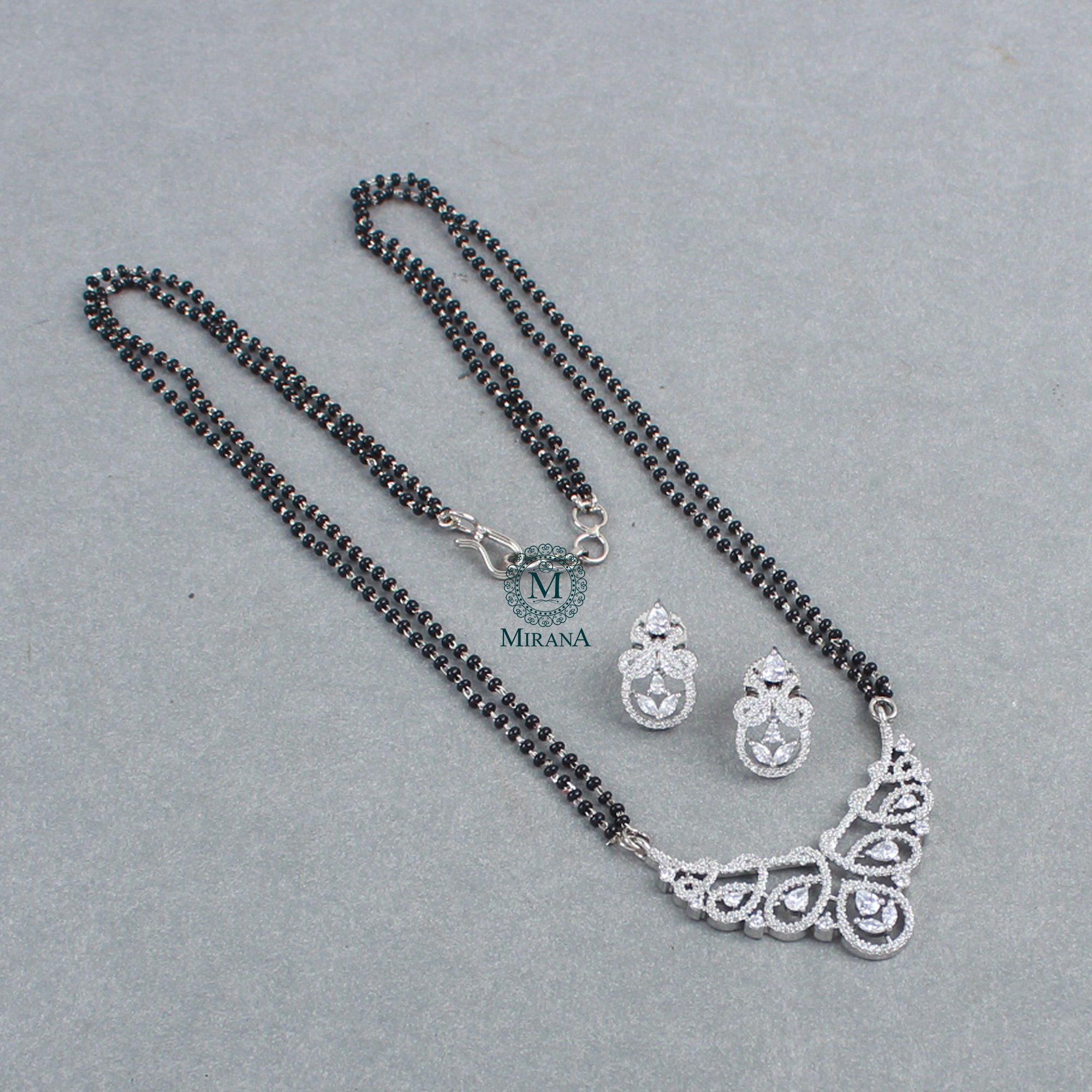 Tiara CZ Designer Mangalsutra Set
