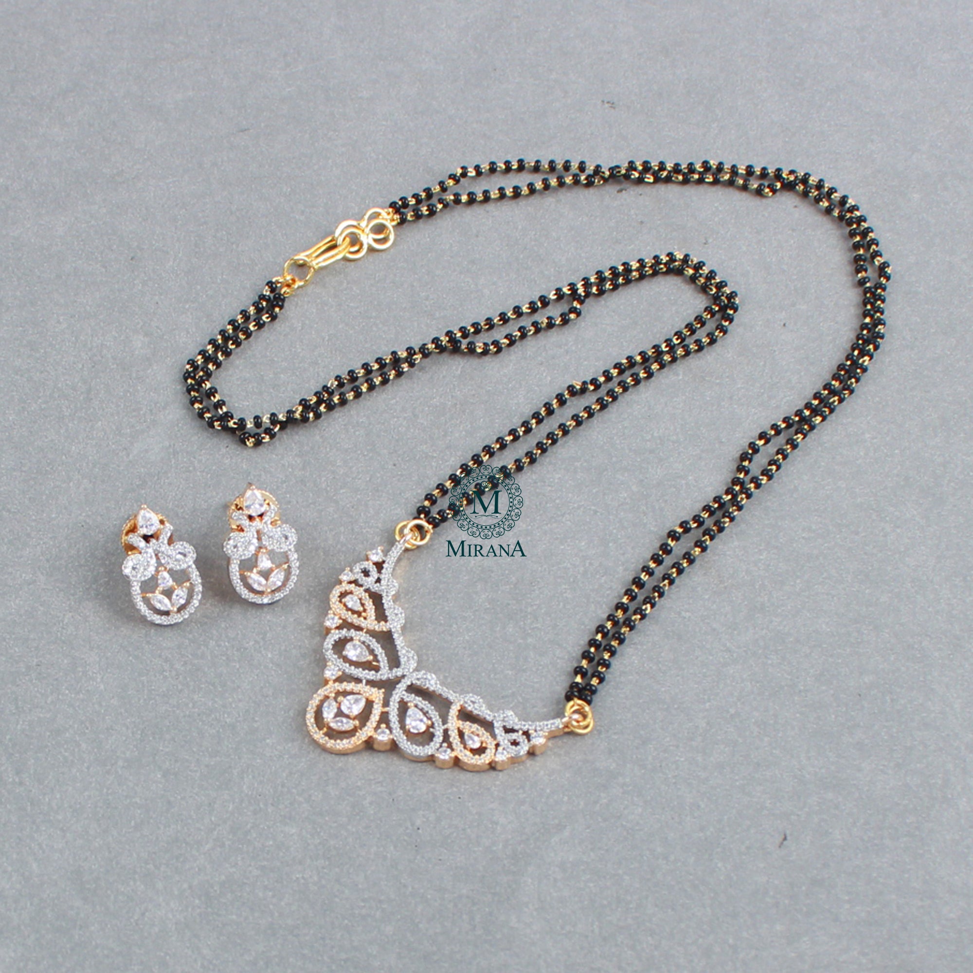 Tiara CZ Designer Mangalsutra Set