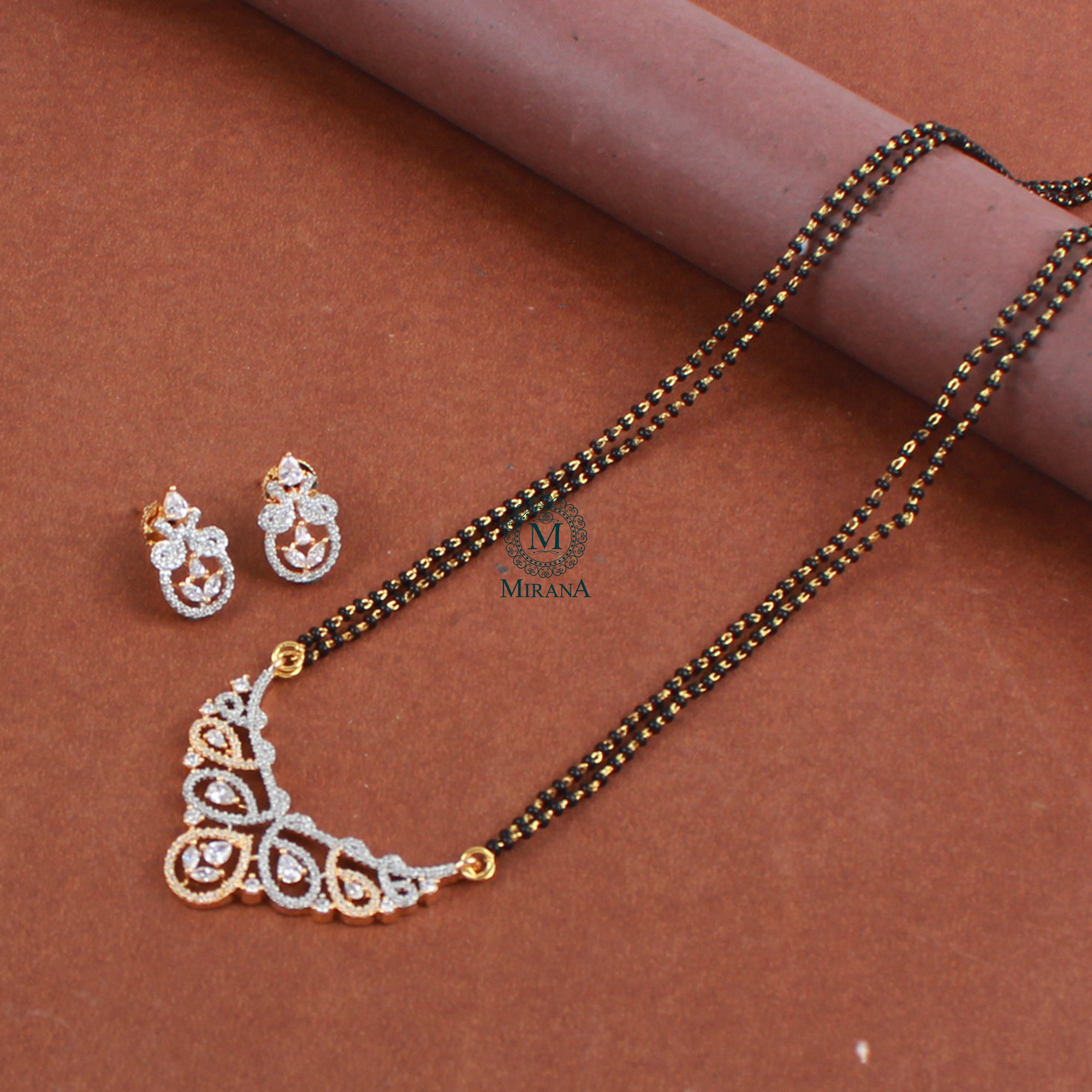 Tiara CZ Designer Mangalsutra Set