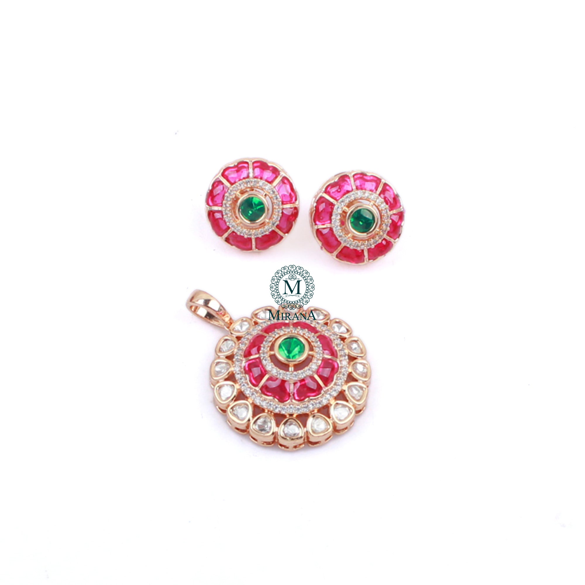 Anantika Polki Designer Pendant Set