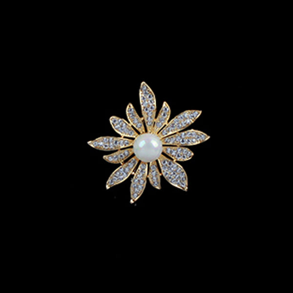Kalix Pearl CZ Designer Brooch