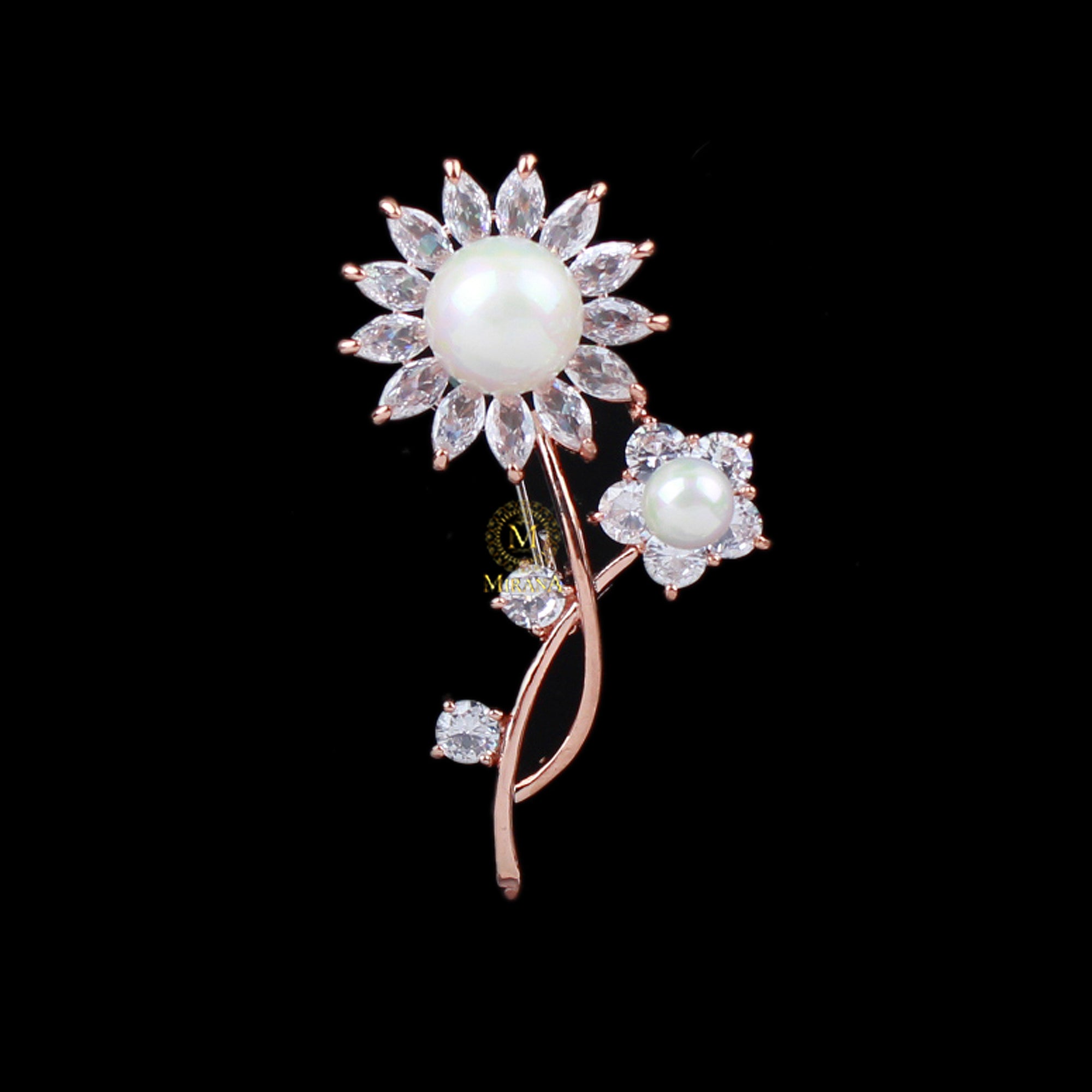 Daniel Pearl CZ Designer Brooch