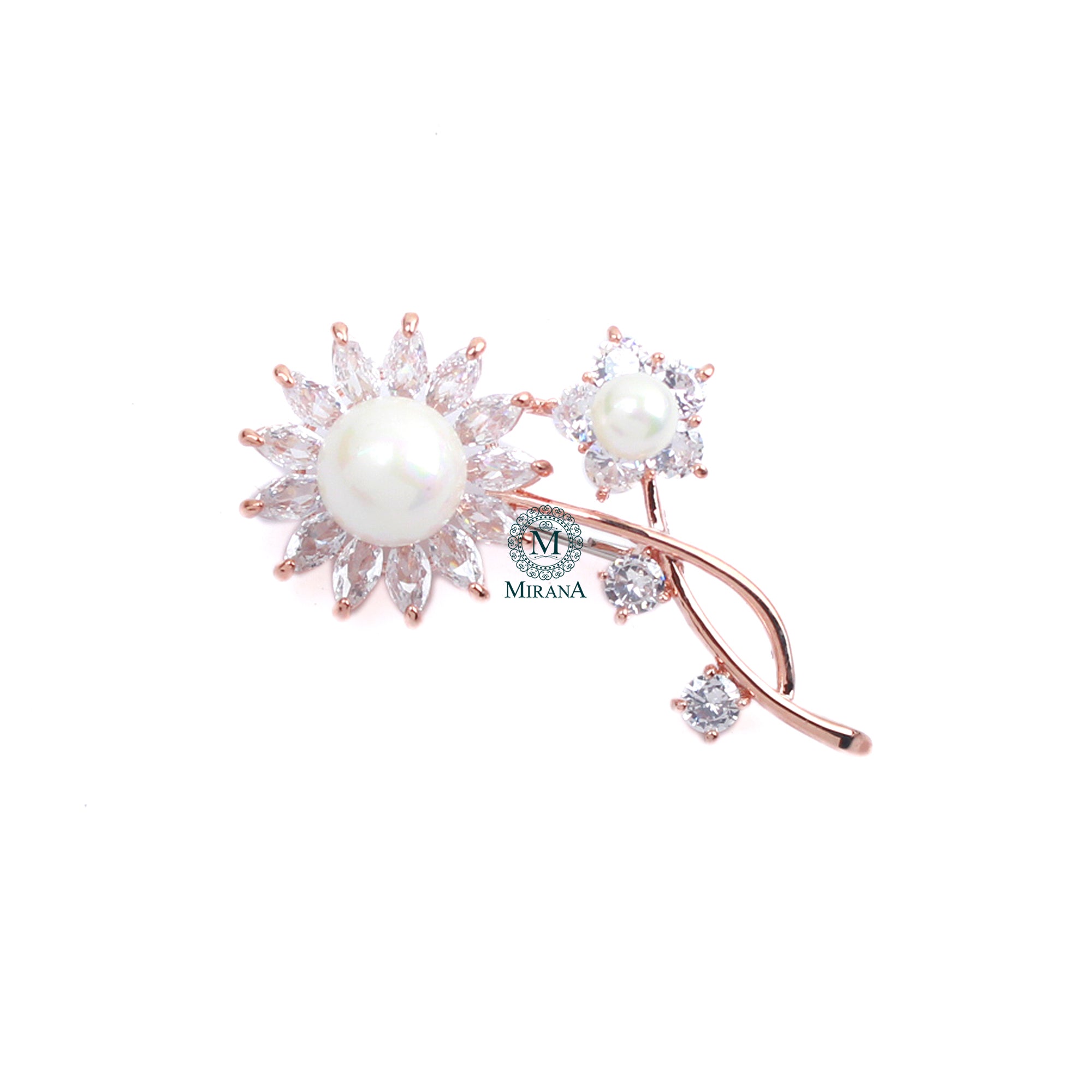 Daniel Pearl CZ Designer Brooch