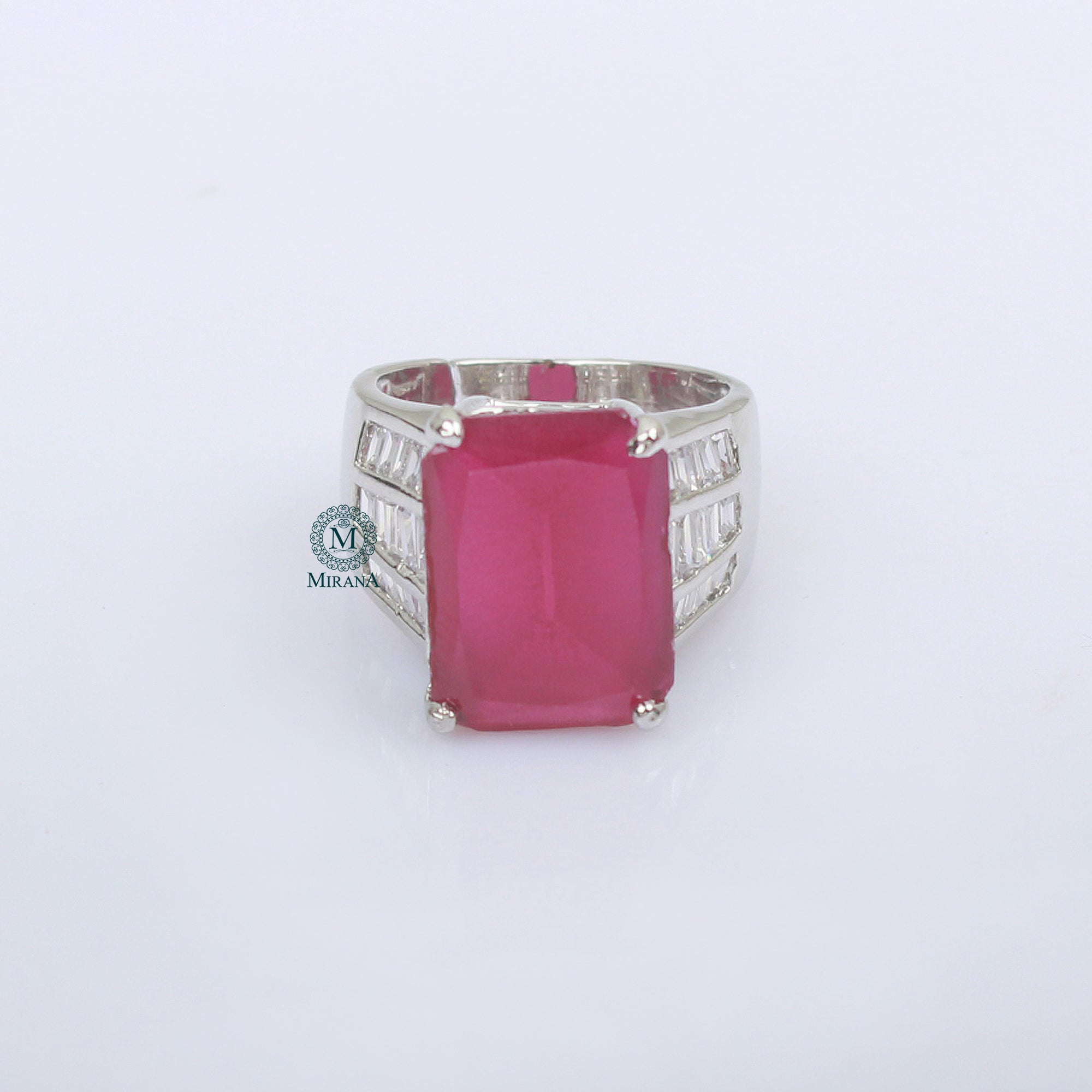 Leilani Ruby CZ Designer Ring