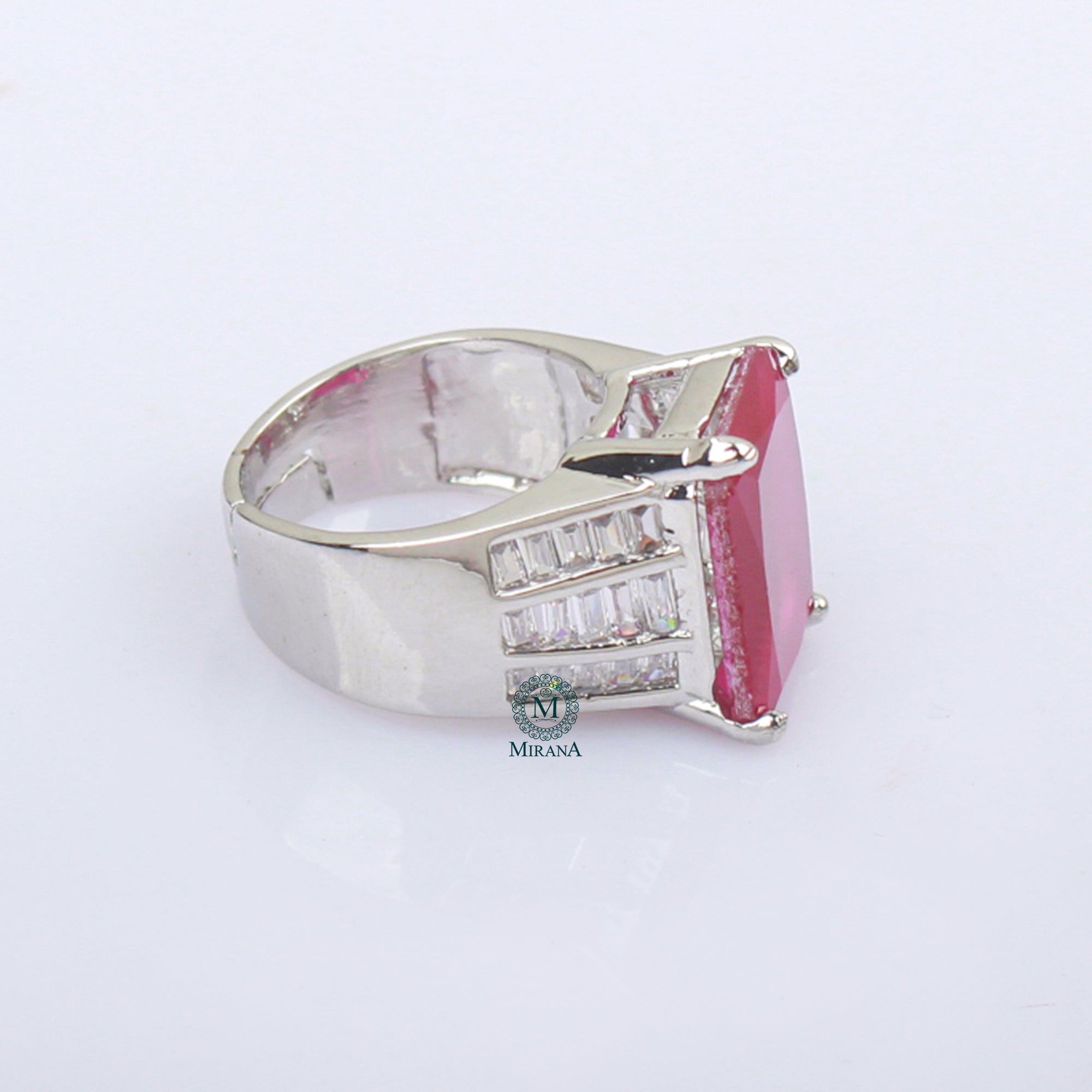 Leilani Ruby CZ Designer Ring