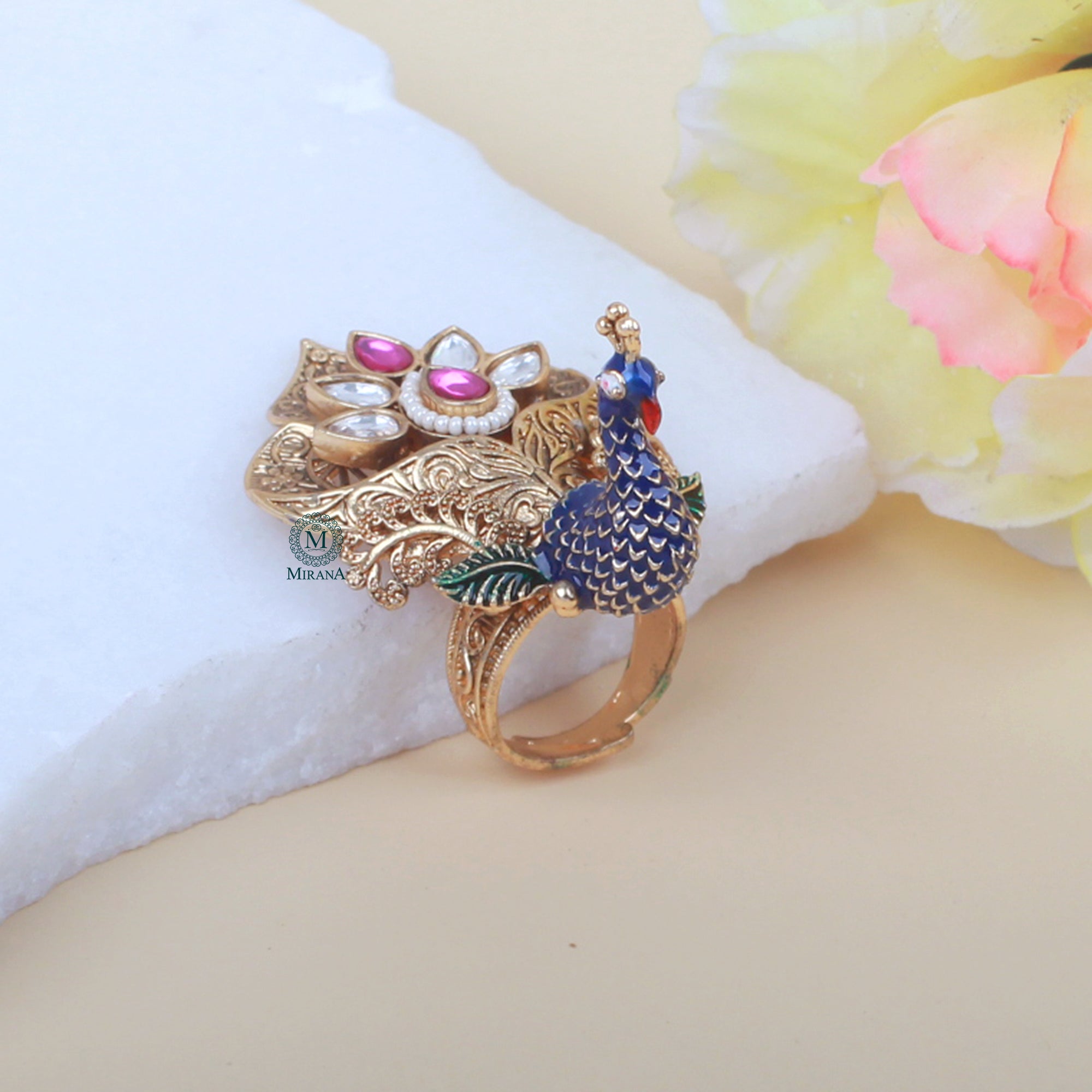 Kruttika Ruby Antique Designer Ring