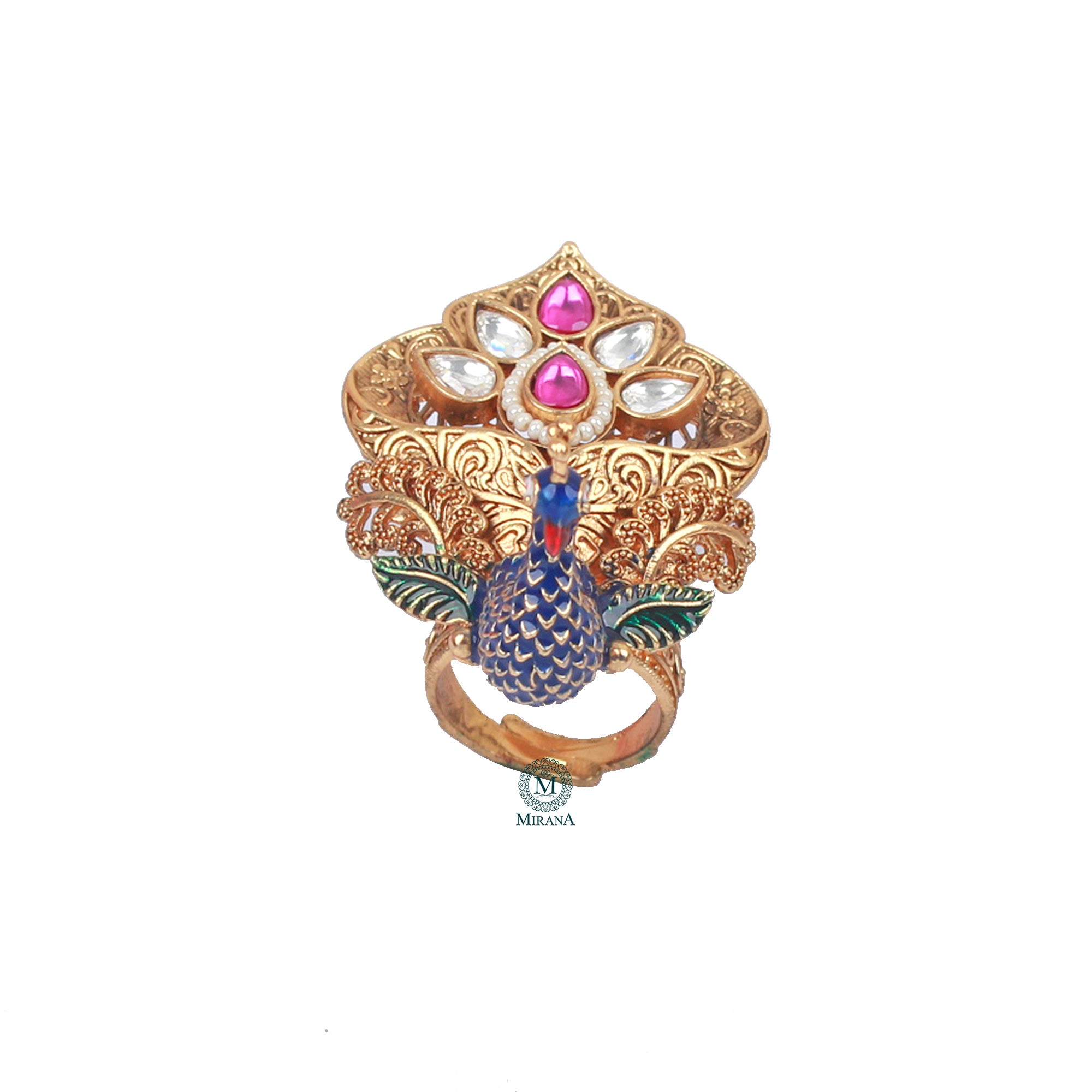 Kruttika Ruby Antique Designer Ring