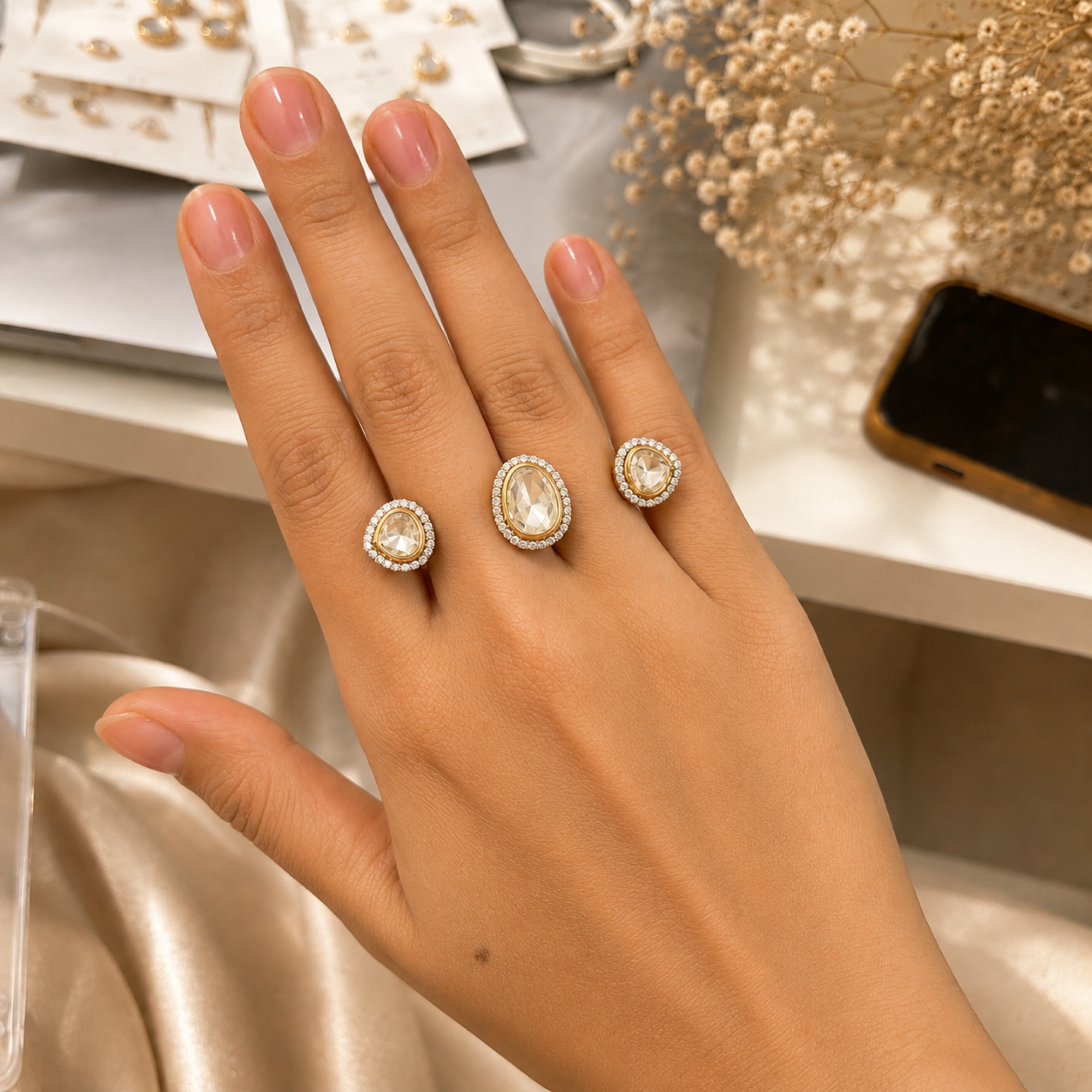 Ishvi Moissanite Designer Ring