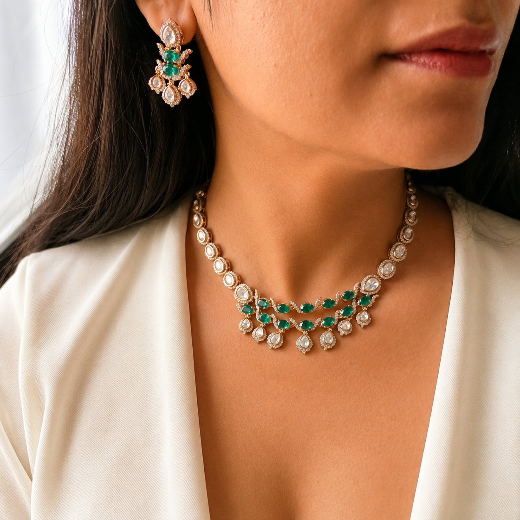 Tarashi Moissanite Necklace Set