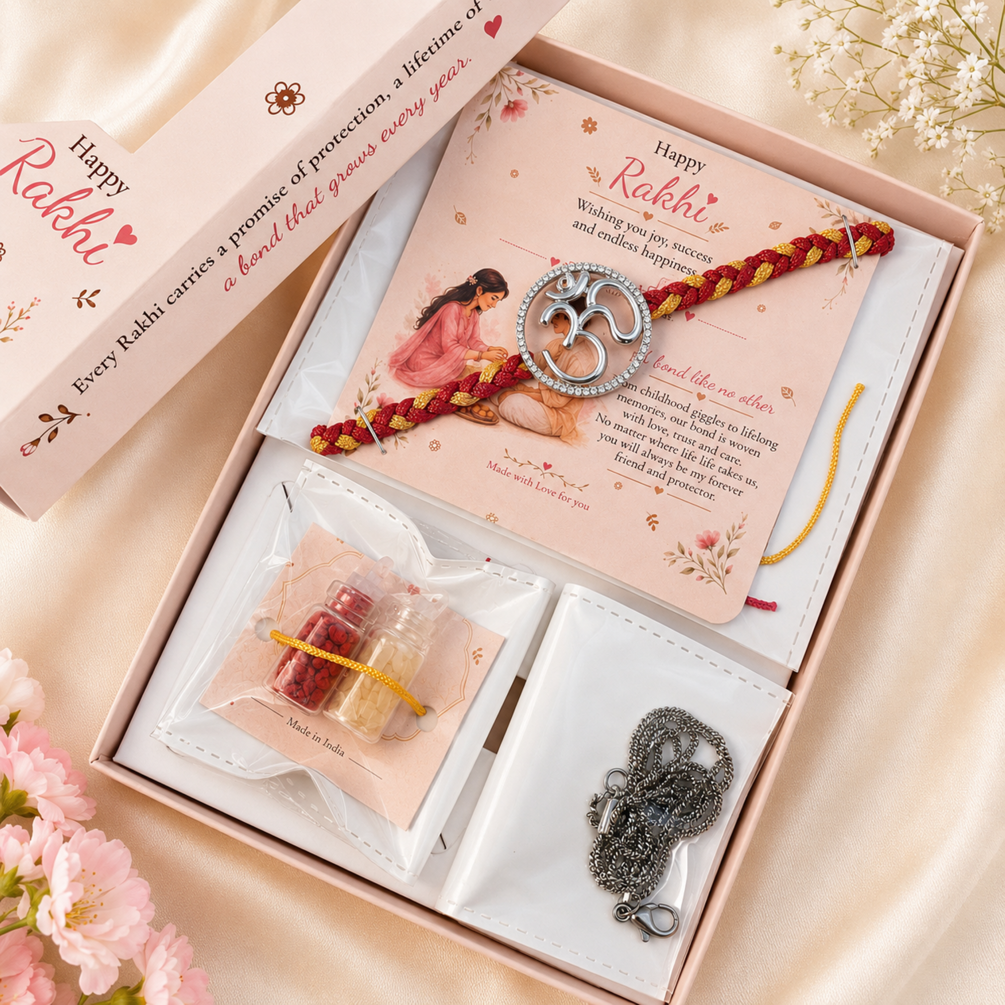 Om CZ Designer Rakhi