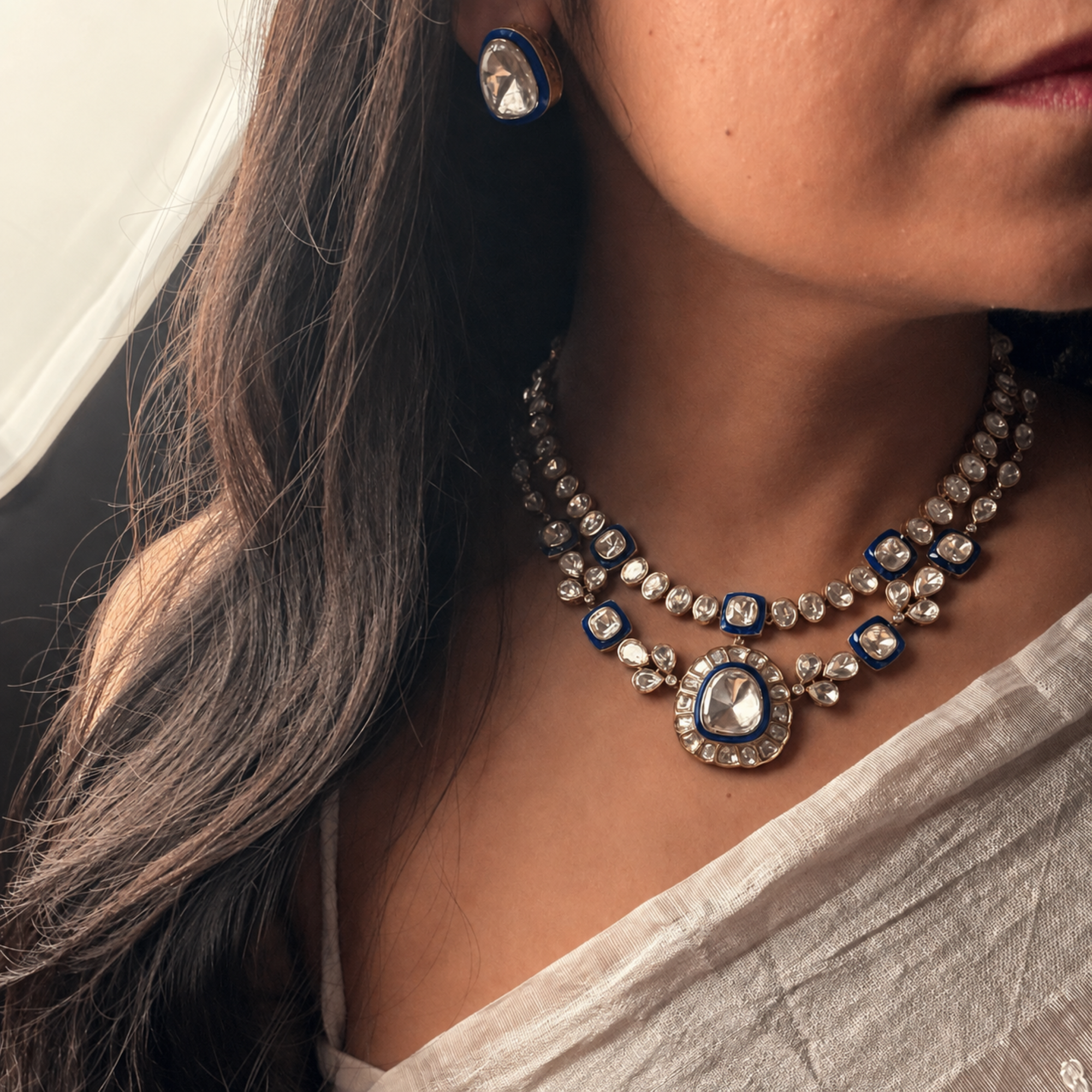 Taari Moissanite Layered Necklace Set