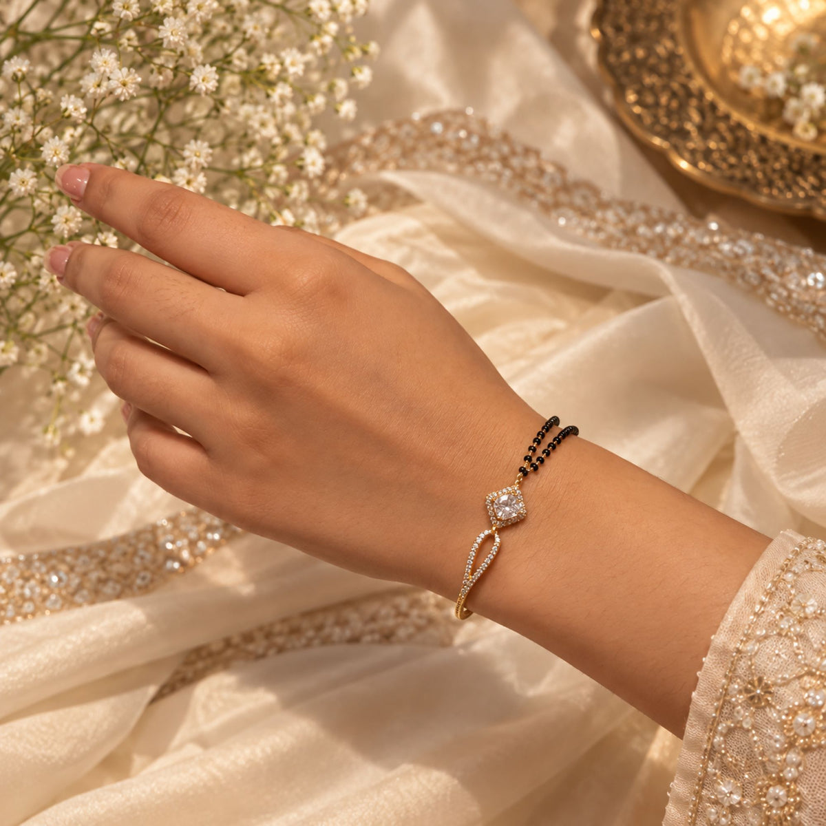 Mishika CZ Designer Mangalsutra Bracelet