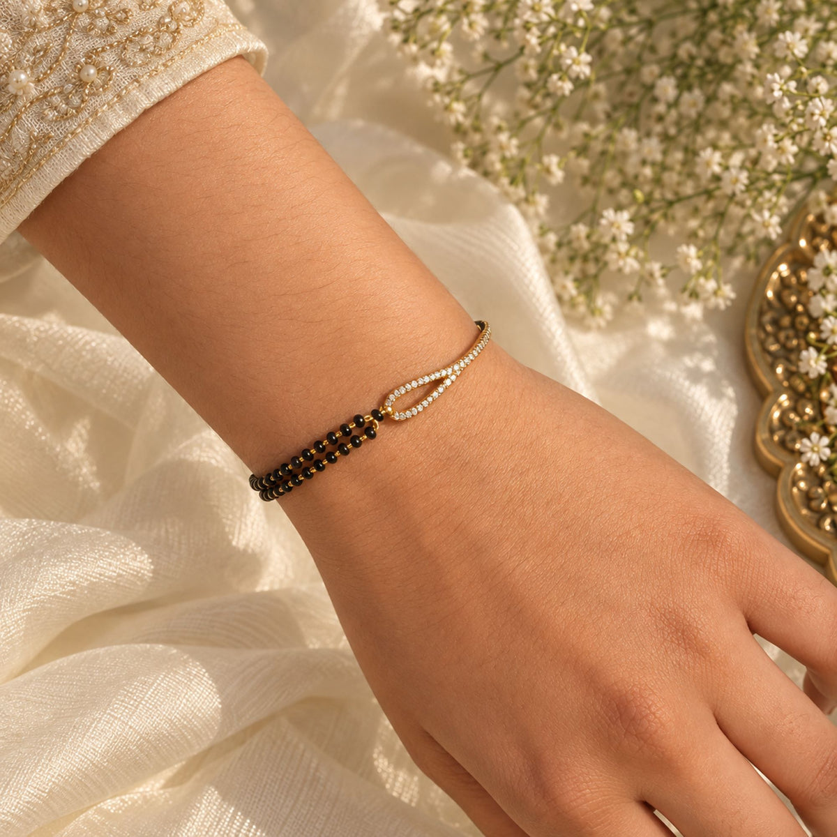 Ruhi CZ Designer Mangalsutra Bracelet