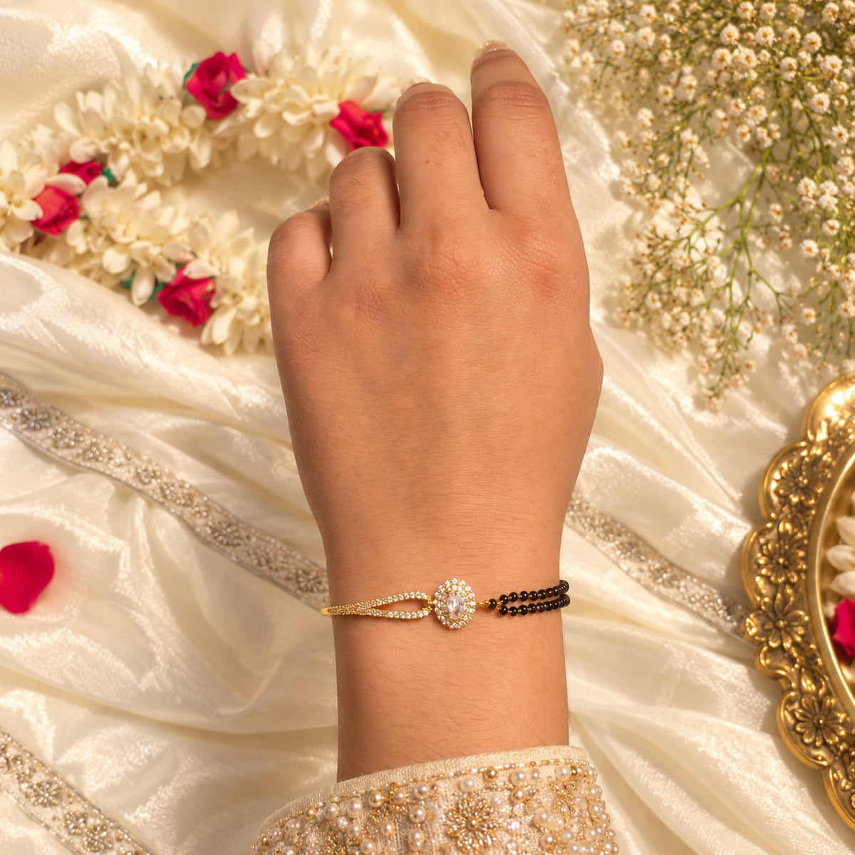 Pallavi CZ Designer Mangalsutra Bracelet