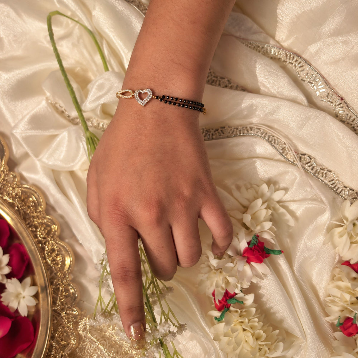 Pratha CZ Designer Mangalsutra Bracelet