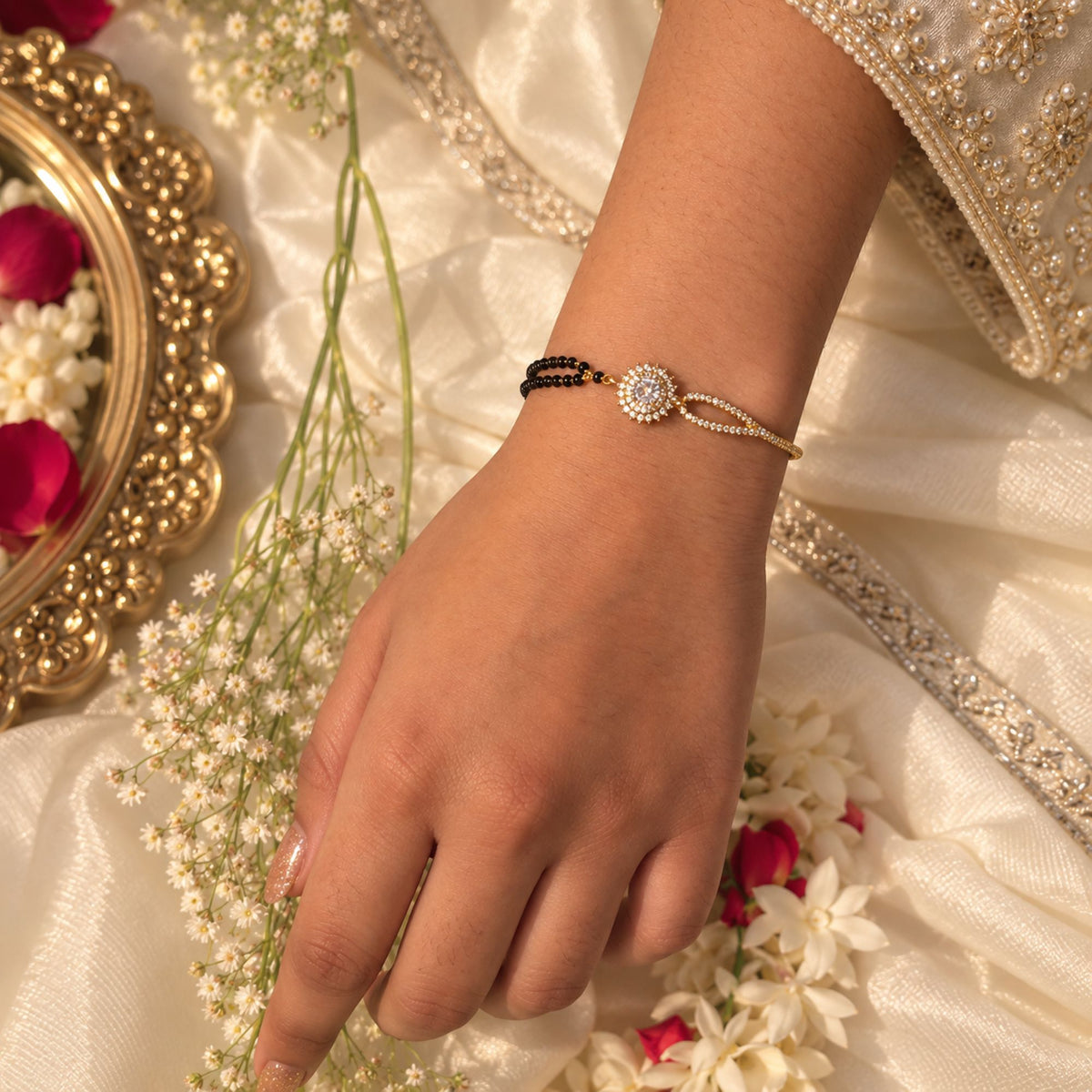 Arvi CZ Designer Mangalsutra Bracelet