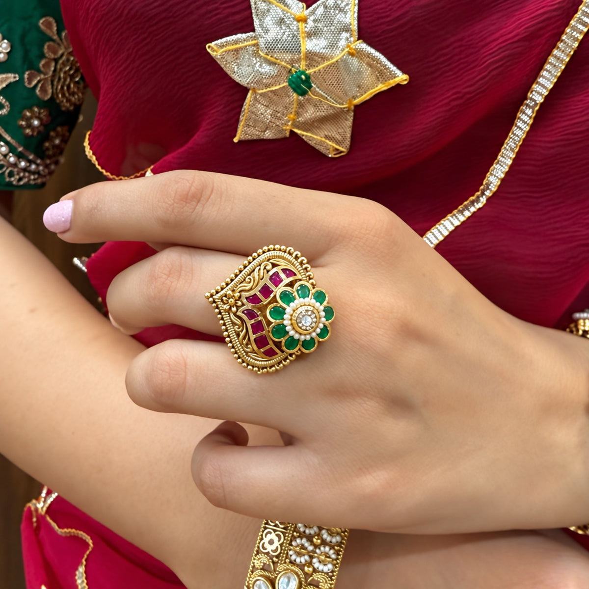 Shivi Antique Designer Ring