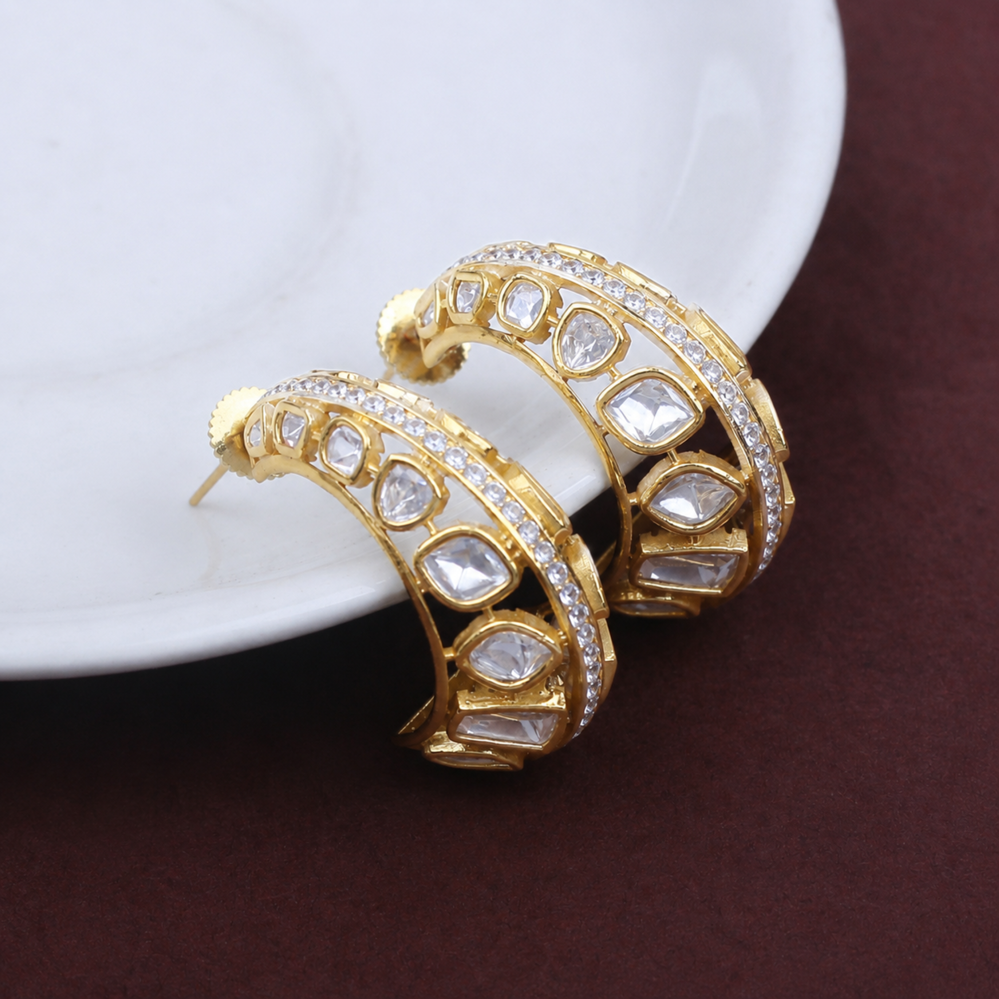 Urvi Polki Designer Earrings