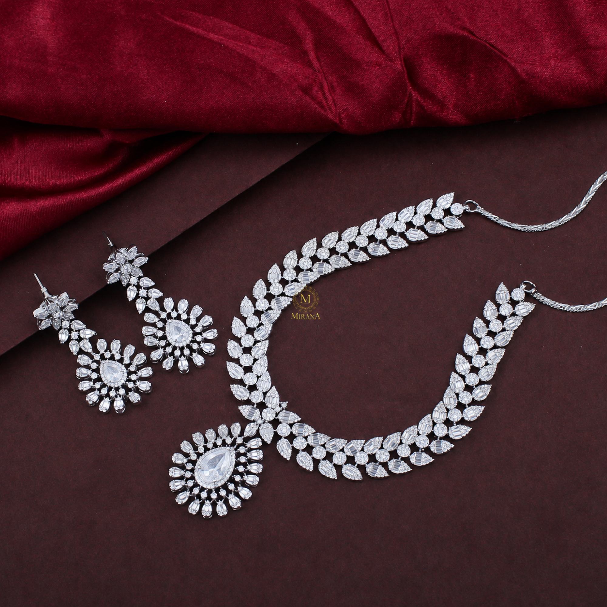 Ryna CZ Designer Necklace Set
