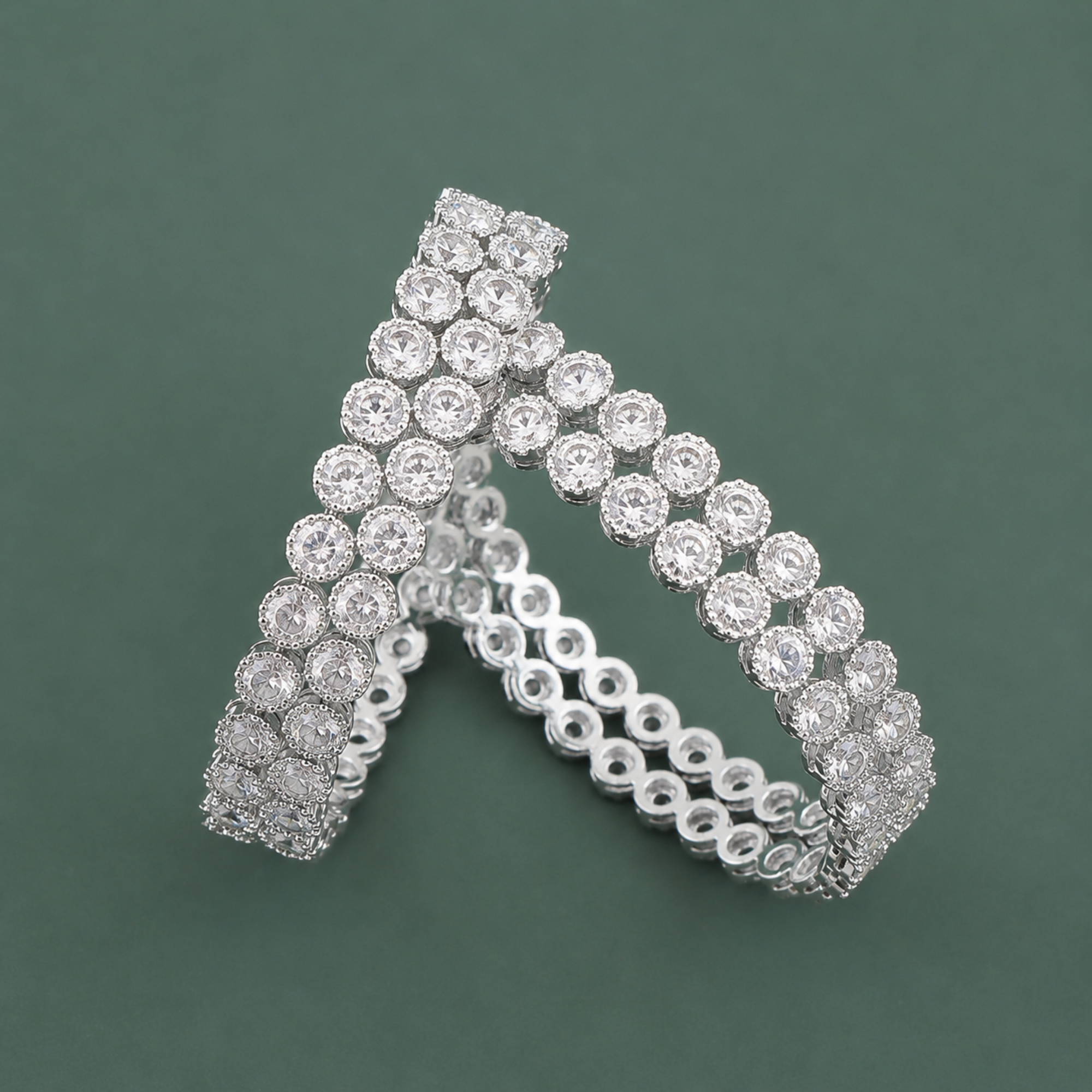 Gini CZ Designer Bangles