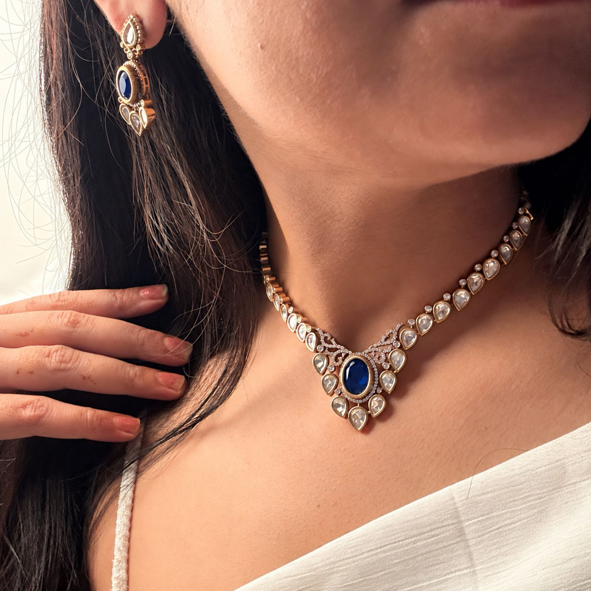 Arika Polki Designer Necklace Set