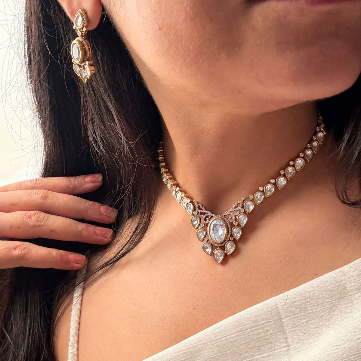 Arika Polki Designer Necklace Set